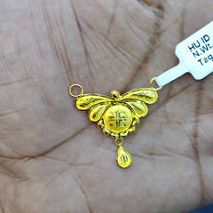 TRJ WGT: 0.840 GM APPROX 22KT HUID HALLMARK GOLD PENDANT MANGALSUTRA 1 PIECE WITH TASSEL.