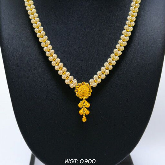 (GMP22) BIS CERTIFIED WGT: 0.900 GM APPROX HUID HALLMARK 916 22KT GOLD MOTI PENDANT 1 PIECE FOR YOUR BEAUTIFUL WIFE.