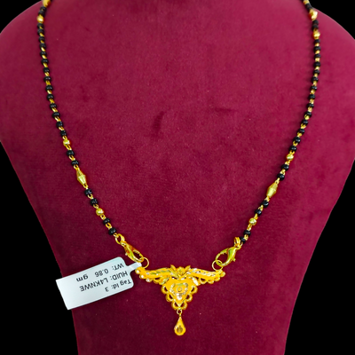 GOLD PENDANT- WGT: 0.860 GM APPROX 22KT HUID HALLMARK GOLD PENDANT MANGALSUTRA 1 PIECE WITH TASSEL.