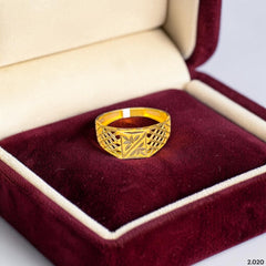 GENTS RING- SIZE:21 (WGT: 2.020 GM APPROX) BIS CERTIFIED HUID HALLMARK 916 22KT GOLD GENTS FINGER RING FOR MEN 1 PIECE.(NHLIEY)