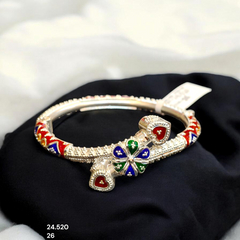 SILVER BANGLES- (SIZE 26 KHILEN) CERTIFIED BIS HALLMARK 925 SILVER BALA (MANIPUR DESIGN) APPROX WGT: 24.520 GM (1 PIECE) FOR REGULAR USE FOR WOMEN.