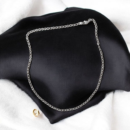 (SLCN) SILVER CHAIN 22 INCH - 625 SILVER CHAIN WGT: 10.080 GM APPROX 1 PIECE (UNISEX DESIGN) FOR MEN AND WOMEN.