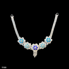 SILVER NECKLACE- CERTIFIED HALLMARK 925 SILVER NECKLACE 1 PIECE APPROX WGT: 17.00 GM FOR BEAUTIFUL WOMEN.
