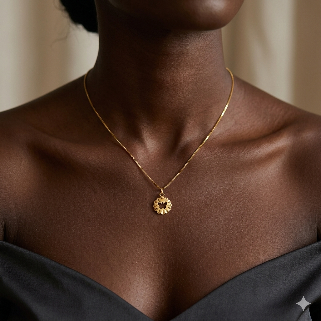 GOLD CHAIN- (WGT: 1.910 GM APPROX) BIS CERTIFIED HUID HALLMARK 9KT GOLD CHAIN WITH PENDANT (17 INCH) 1 PIECE FOR WOMEN.