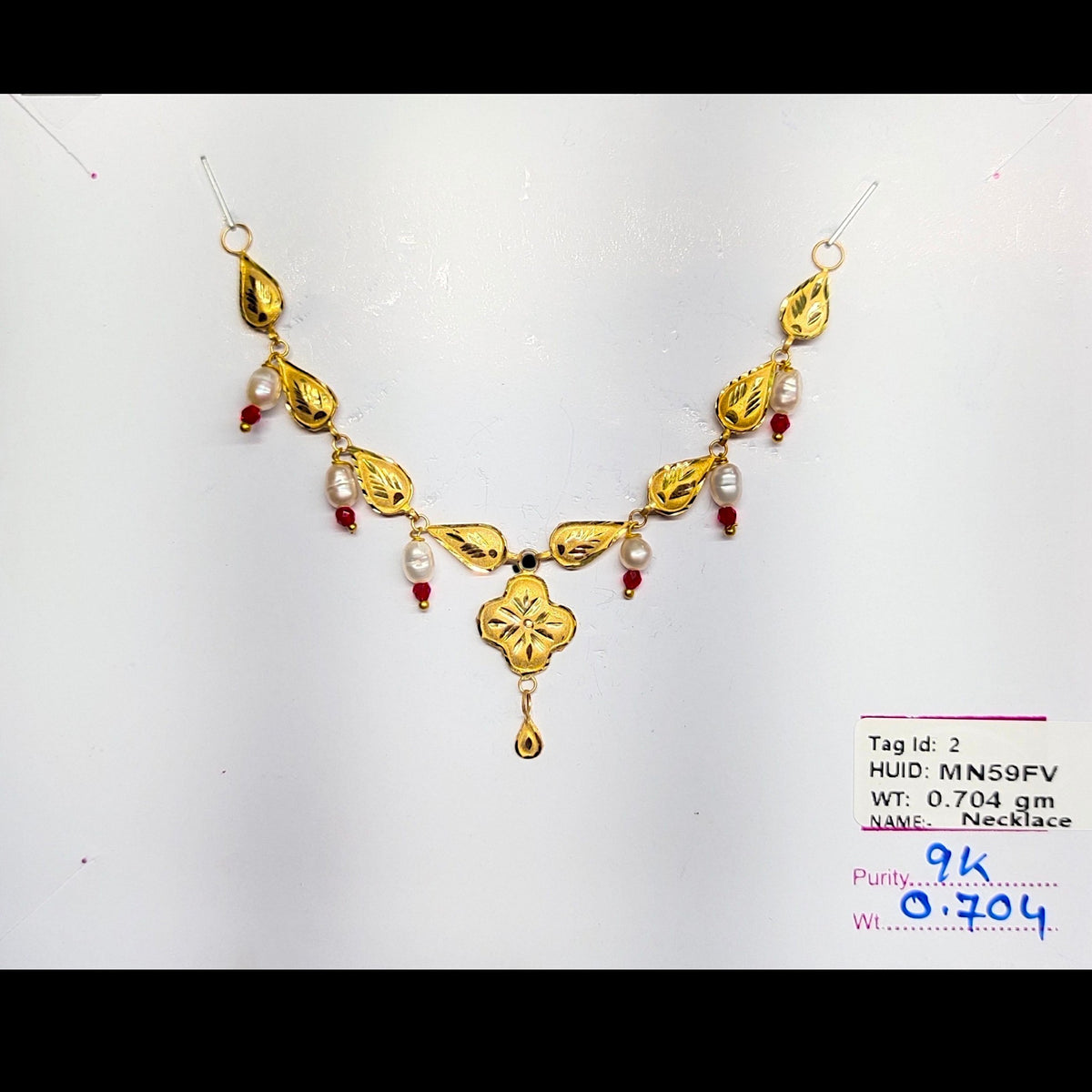 GOLD NECKLACE-(WGT: 0.704 GM APPROX) BIS CERTIFIED HUID HALLMARK 375 9KT GOLD NECKLACE 1 PIECE FOR WOMEN WITH FREE ADJUSTABLE TASSEL. (MN59FV)