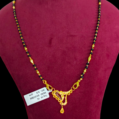 GOLD PENDANT- WGT: 0.600 GM APPROX 22KT HUID HALLMARK GOLD PENDANT MANGALSUTRA 1 PIECE WITH TASSEL.
