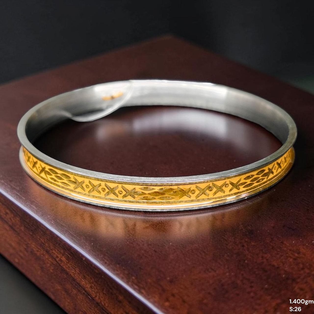 GOLD NOA- (SIZE: 26) (WGT: 1.400) GM APPROX) BIS CERTIFIED HUID HALLMARK 22KT GOLD NOA BADHANO 1 PIECE FOR WOMEN.