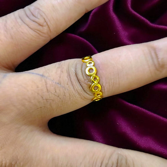 (GLFR9) TRJ (SIZE: 12) WGT: 1.080 GM APPROX BIS CERTIFIED HUID HALLMARK 9KT GOLD FINGER RING FOR WOMEN 1 PIECE FOR REGULAR USE.