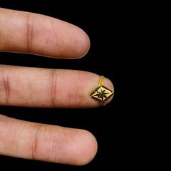 BABY JEWELLERY- TRJ (E742VQ) (WGT: 0.260 GM APPROX) 375 9KT HUID HALLMARK GOLD BABY FINGER RING 1 PIECE FOR RICE CEREMONY & BIRTHDAY.