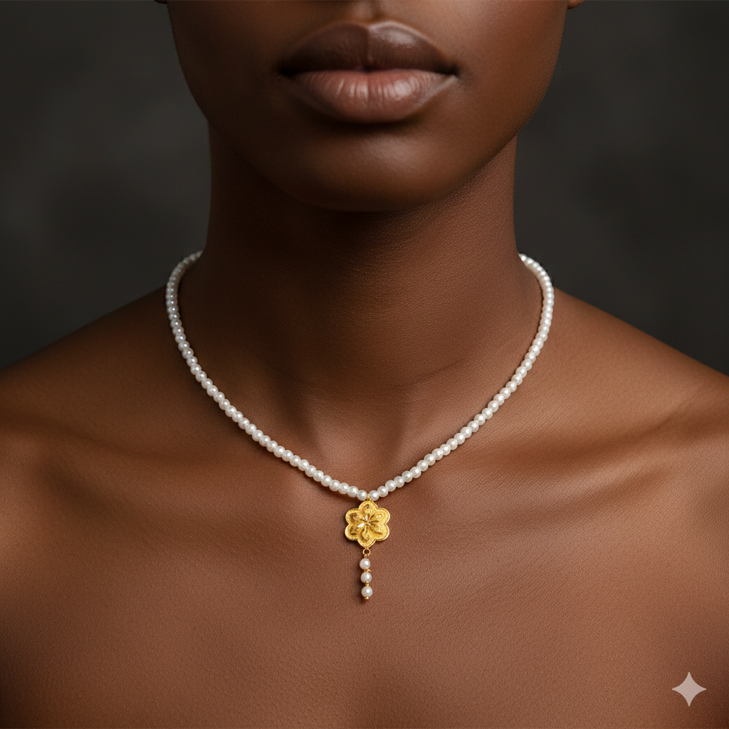 GOLD LOCKET- WGT: 0.300 GM APPROX BIS CERTIFIED HUID HALLMARK 22KT GOLD MOTI LOCKET 1 PIECE FOR WOMEN (WITH PUTI CHAIN).