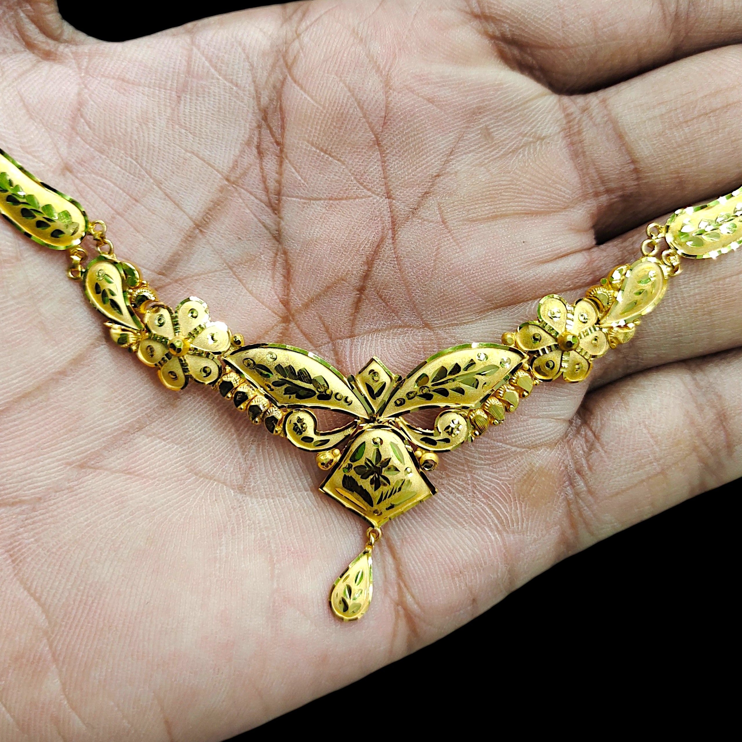 GCN9K- (WGT: 2.710 GM APPROX) BIS CERTIFIED HUID HALLMARK 9KT GOLD NECKLACE 1 PIECE FOR WOMEN.