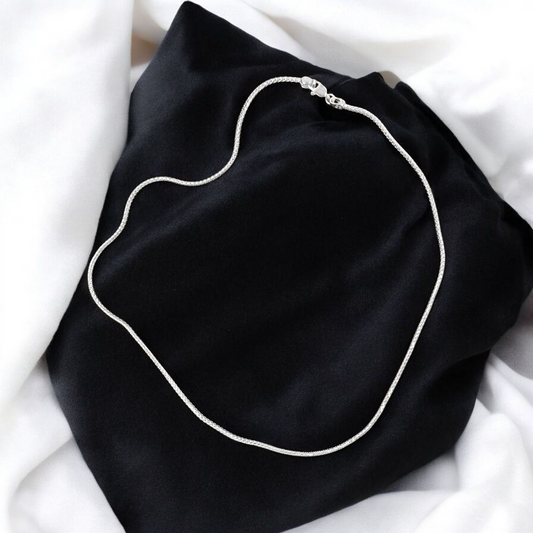 (SLCN) SILVER CHAIN 22 INCH - 625 SILVER CHAIN WGT: 15.870 GM APPROX 1 PIECE (UNISEX DESIGN) FOR MEN AND WOMEN.