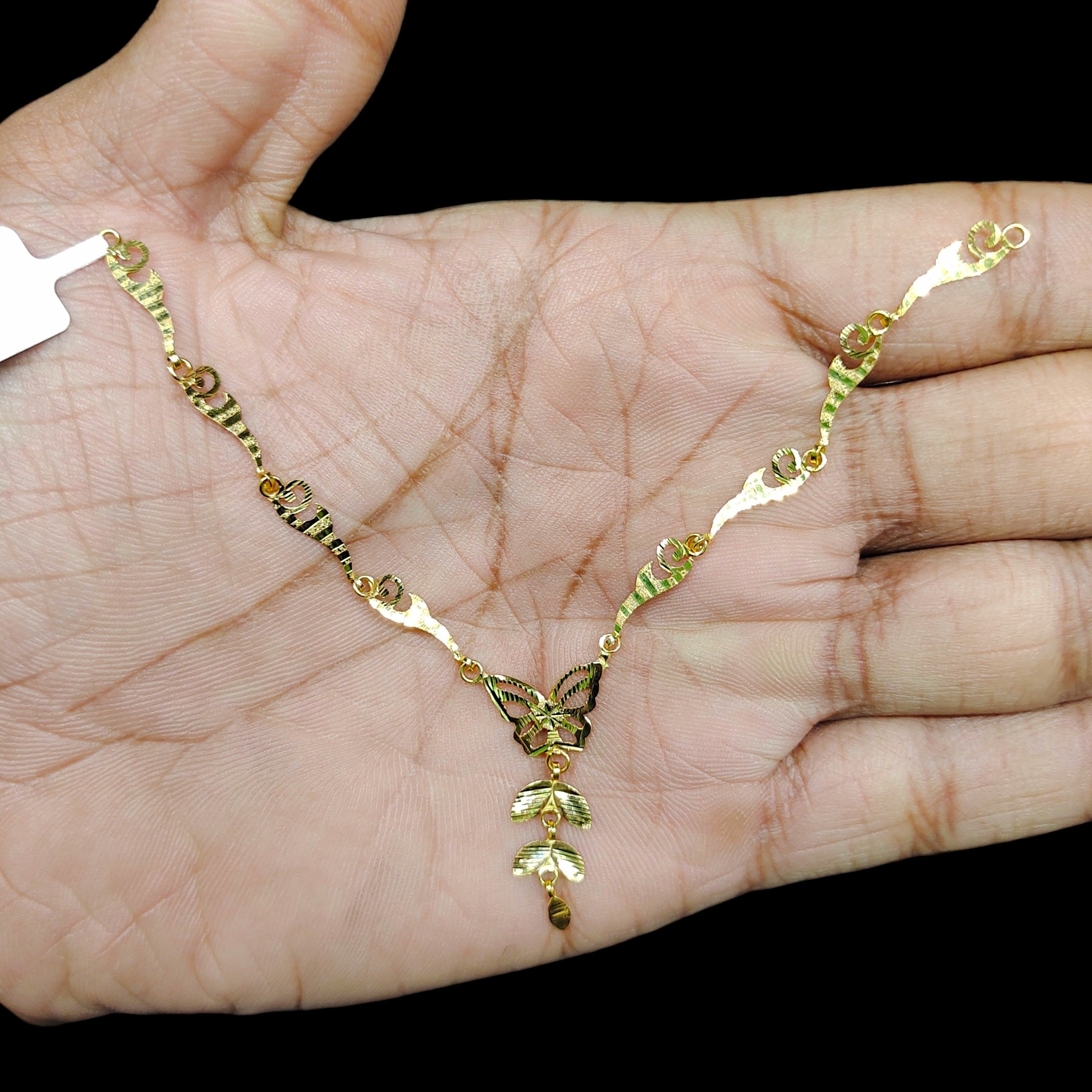GOLD NECKLACE -(WGT: 1.530 GM APPROX) BIS CERTIFIED HUID HALLMARK 375 9KT GOLD NECKLACE 1 PIECE FOR WOMEN.