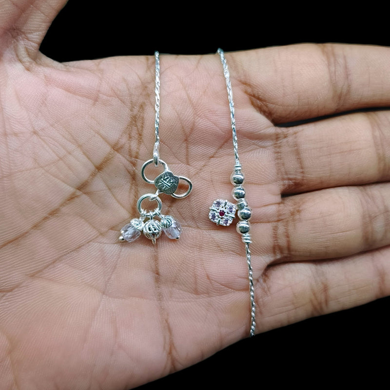 SILVER PAYEL- (A30) (WGT: 12.200 GM APPROX) 625 SILVER PAYEL (ANKLET) 1 PAIR LENGTH: 10