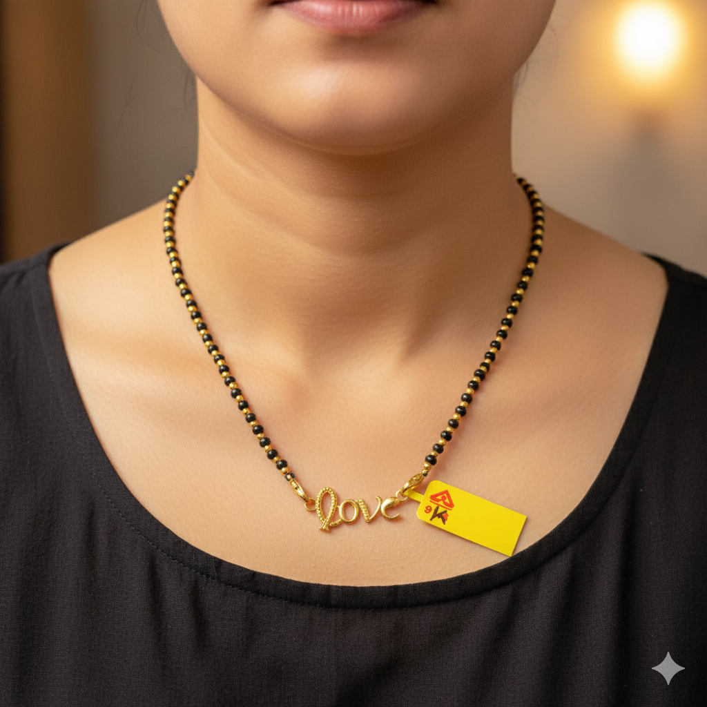 (GPM9) TRJ WGT: 0.940 GM APPROX BIS CERTIFIED HUID HALLMARK 9KT GOLD PENDANT FOR WOMEN 1 PIECE FOR REGULAR USE.