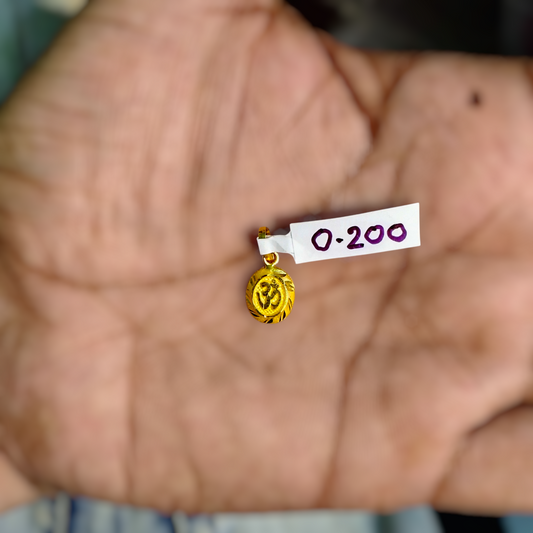 (GLKD) LOCKET WGT: 0.200 GM APPROX KDM GOLD LOCKET 1 PIECE (50 TONCH) WITH ADJUSTABLE TASSEL FOR GIFTING PURPOSE (CHAIN NOT INCLUDED).
