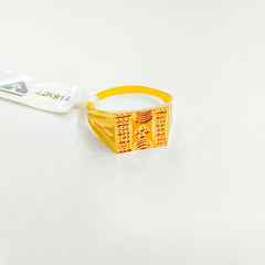 SIZE:23 (WGT: 1.620 GRAM APPROX) BIS CERTIFIED HUID HALLMARK 916 22KT GOLD GENTS FINGER RING FOR MENS 1 PIECE.