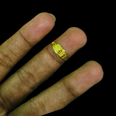 BABY JEWELLERY- TRJ WGT: 0.280 GM APPROX 375 9KT HUID HALLMARK GOLD BABY FINGER RING 1 PIECE FOR RICE CEREMONY & BIRTHDAY.