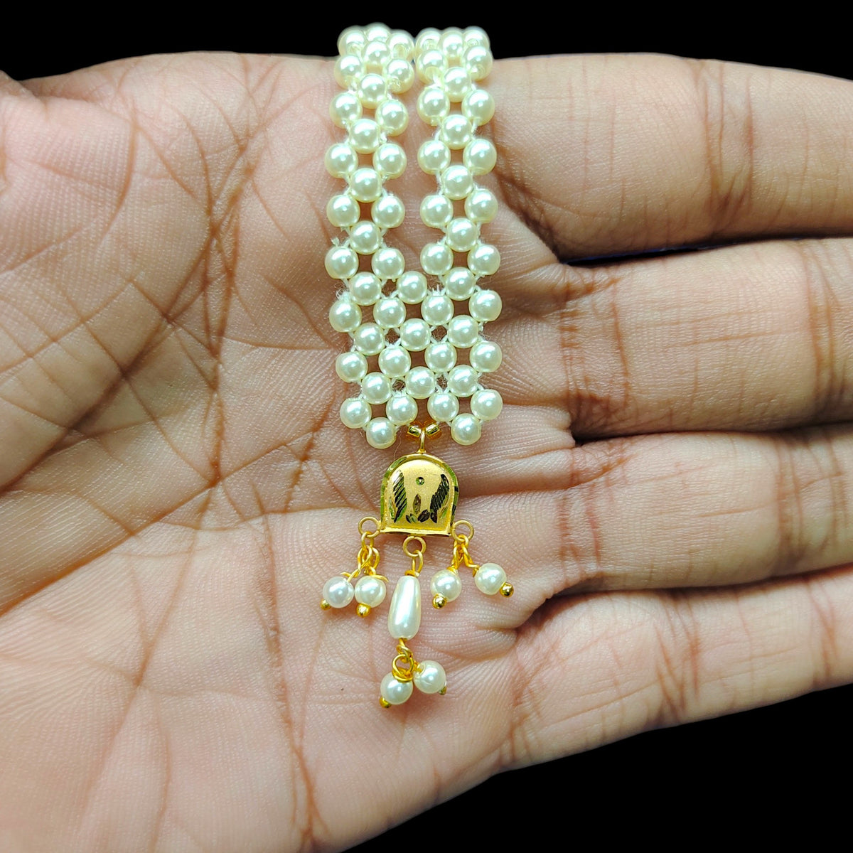 GMP9K- WGT: 0.170 GM APPROX CERTIFIED BIS HUID HALLMARK 375 9KT GOLD MOTI PENDANT 1 PIECE FOR WOMEN.(IB8IKG)