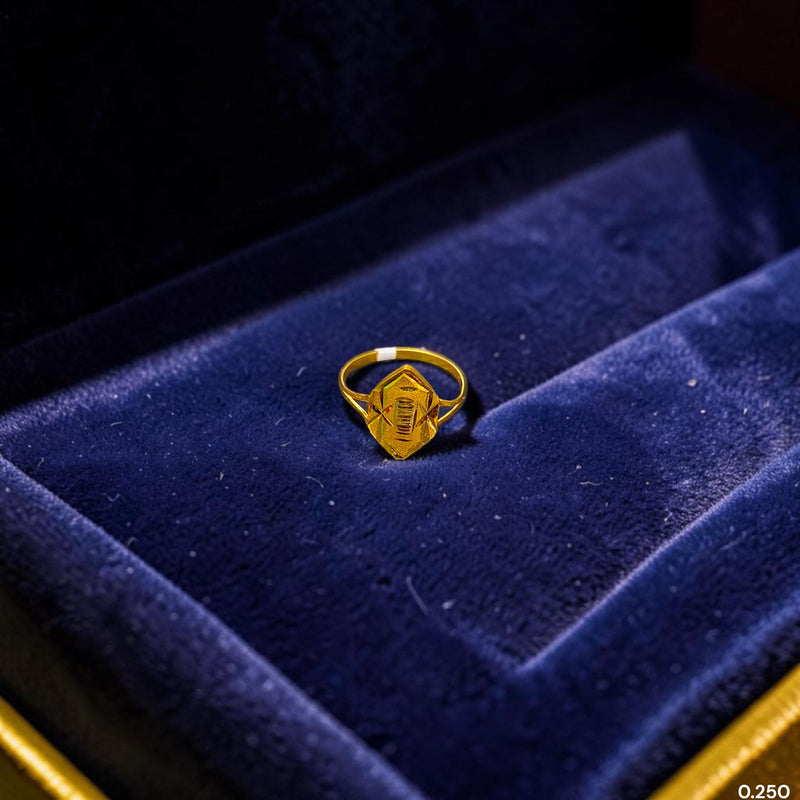BABY JEWELLERY- TRJ (11WQ6Z) (WGT: 0.250 GM APPROX) 375 9KT HUID HALLMARK GOLD BABY FINGER RING 1 PIECE FOR RICE CEREMONY & BIRTHDAY.