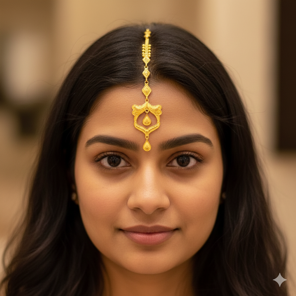 (GTMT) CERTIFIED  BIS CERTIFIED WGT: 1.480 GM APPROX HUID HALLMARK 916 22KT GOLD TICKLY (MANGTIKA) 1 PIECE FOR MARRIAGE.