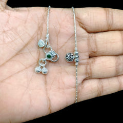 SILVER PAYEL- (A32) (WGT: 13.400 GM APPROX) 625 SILVER PAYEL (ANKLET) 1 PAIR LENGTH: 10