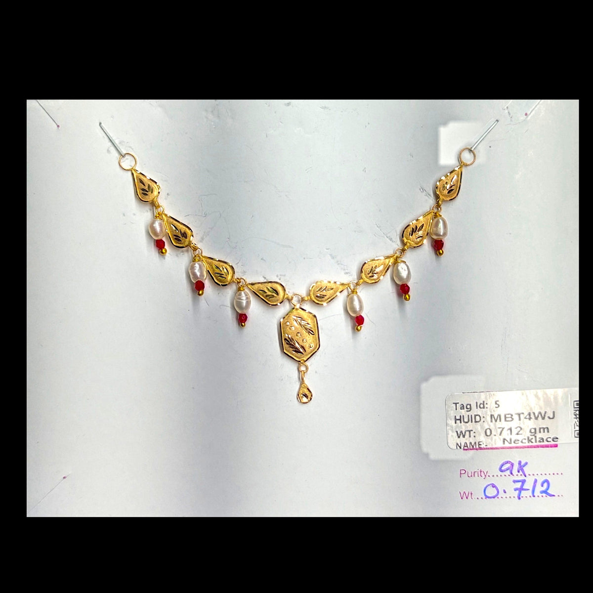 GOLD NECKLACE-(WGT: 0.712 GM APPROX) BIS CERTIFIED HUID HALLMARK 375 9KT GOLD NECKLACE 1 PIECE FOR WOMEN WITH FREE ADJUSTABLE TASSEL. (MBT4WJ)