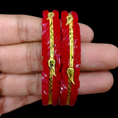 GPB9K- (IN69V8)-(JJMG1D) (SIZE-26) (WGT: 1.620 GM APPROX) BIS CERTIFIED HUID HALLMARK 375 9KT GOLD POLA BADHANO 1 PAIR FOR WOMEN.