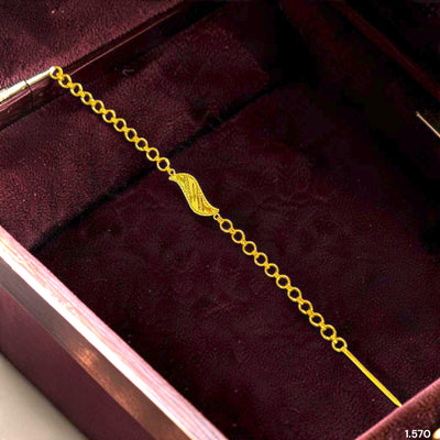 BABY JEWELLERY- (S6TZ5T)-(SIZE 5")-(WGT: 1.570 GM APPROX) BIS CERTIFIED HUID HALLMARK 9KT GOLD BABY WRISTLET (BRACELET) 1 PIECE.