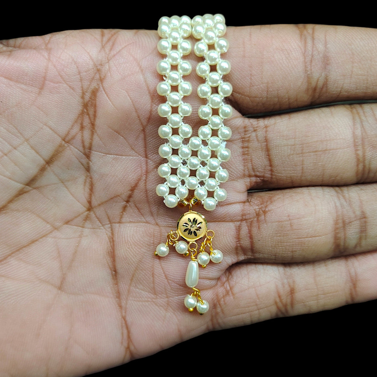 GMP9K- WGT: 0.140 GM APPROX CERTIFIED BIS HUID HALLMARK 375 9KT GOLD MOTI PENDANT 1 PIECE FOR WOMEN.(IF19QJ)
