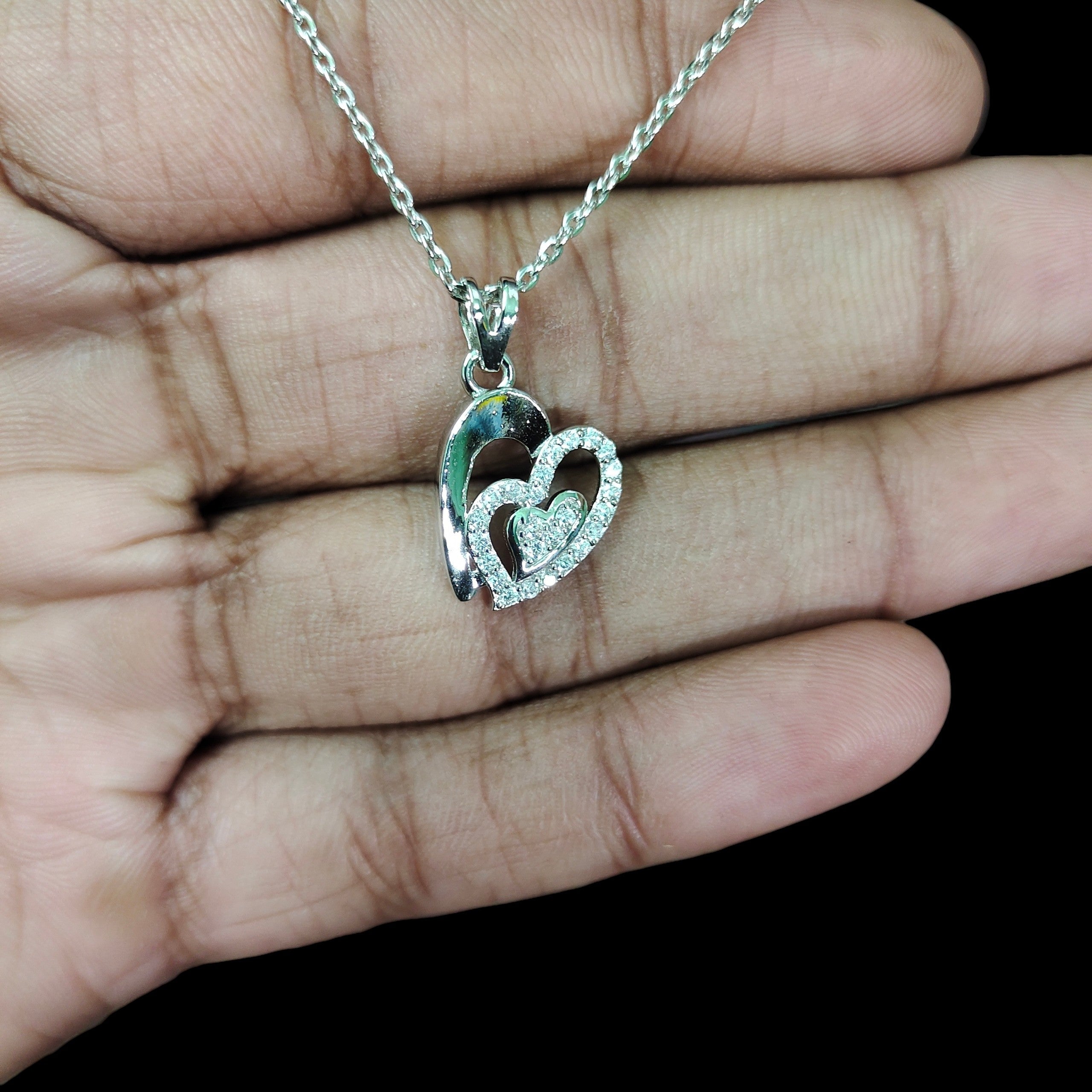 SILVER PENDANT- 625 SILVER PENDANT SET WITH EARRINGS SOLD ON MRP) - *CHAIN INCLUDED* (NON EXCHANGEABLE ITEM)