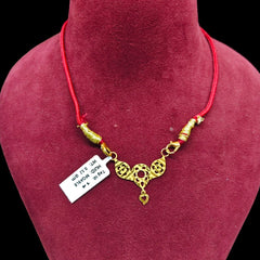 GPM9K- (WGT: 0.520 GM APPROX) BIS CERTIFIED HUID HALLMARK 375 9KT GOLD PENDANT FOR WOMEN 1 PIECE WITH FREE MANGALSUTRA & TASSEL. (MQ49L8)