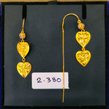 (GSD) RAJLAXMI WGT: 2.380 GM APPROX 18KT HALLMARK GOLD SUI DHAGA EARRINGS 1 PAIR FOR DAILY WEAR.