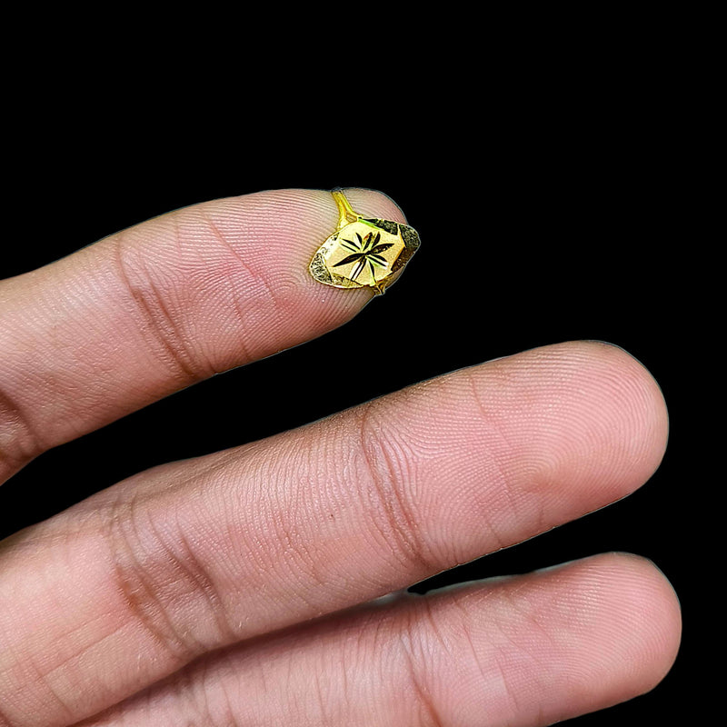 BABY JEWELLERY- TRJ (BJLAEI) (WGT: 0.210 GM APPROX) 375 9KT HUID HALLMARK GOLD BABY FINGER RING 1 PIECE FOR RICE CEREMONY & BIRTHDAY.