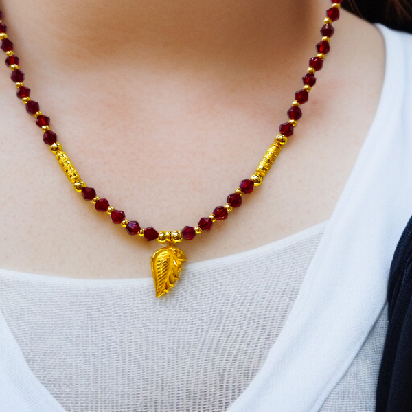 LEAF DESIGN (WGT: 0.190 GM APPROX) KDM GOLD LOCKET 1 PIECE WITH TASSEL (50 TONCH) BEST FOR GIFT IN MARRIAGE.