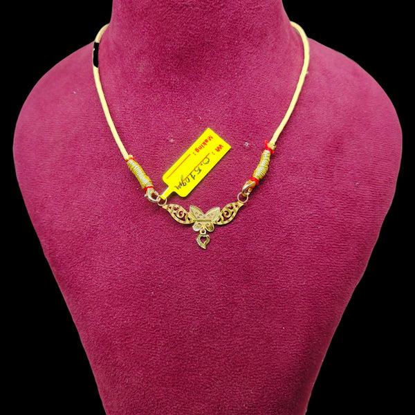GPM9K- (WGT: 0.510 GM APPROX) BIS CERTIFIED HUID HALLMARK 375 9KT GOLD PENDANT FOR WOMEN 1 PIECE WITH FREE MANGALSUTRA & TASSEL. (6YI33V)