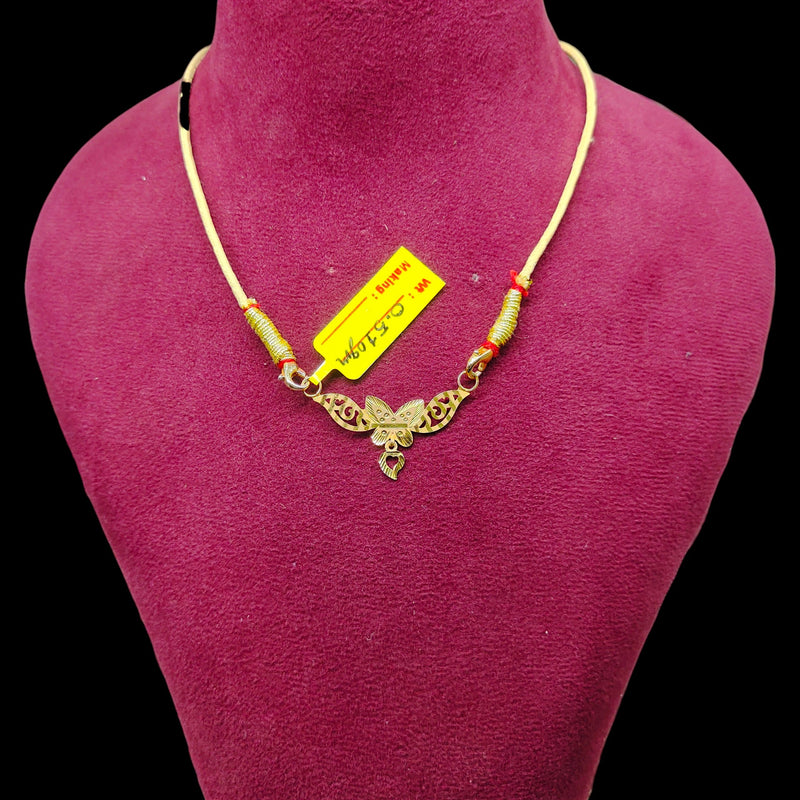 GPM9K- (WGT: 0.510 GM APPROX) BIS CERTIFIED HUID HALLMARK 375 9KT GOLD PENDANT FOR WOMEN 1 PIECE WITH FREE MANGALSUTRA & TASSEL. (6YI33V)