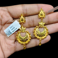 GOLD EARRINGS- (DYY89U)-(6FVDDQ) (WGT: 2.910 GM APPROX) BIS CERTIFIED HUID HALLMARK 9KT GOLD EARRINGS 1 PAIR FOR WOMEN (BEST FOR GIFT IN MARRIAGE).