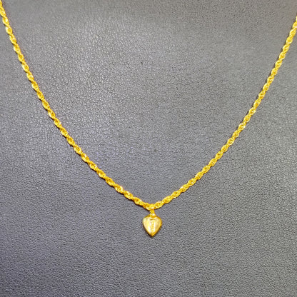 (FREE KDM LOVE LOCKET)- VIRAL ROPE CHAIN (GCS) WGT: 0.800 GM APPROX HUID HALLMARK 18KT GOLD CHAIN 1 PIECE 16 INCH (FOR SPECIAL GIFT ONLY)NOT FOR DAILY USE.