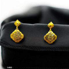 GOLD EARRINGS- WGT: 1.460 GM APPROX BIS CERTIFIED HUID HALLMARK 9KT GOLD EARRINGS 1 PAIR FOR WOMEN.