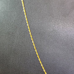 (FREE KDM LOVE LOCKET)- VIRAL ROPE CHAIN WGT: 0.500 GM APPROX HUID HALLMARK 18KT GOLD CHAIN 1 PIECE 16 INCH (FOR SPECIAL GIFT ONLY)NOT FOR DAILY USE.