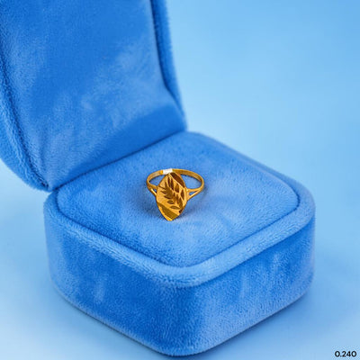 BABY JEWELLERY- TRJ (UAQEFS) (WGT: 0.240 GM APPROX) 375 9KT HUID HALLMARK GOLD BABY FINGER RING 1 PIECE FOR RICE CEREMONY & BIRTHDAY.