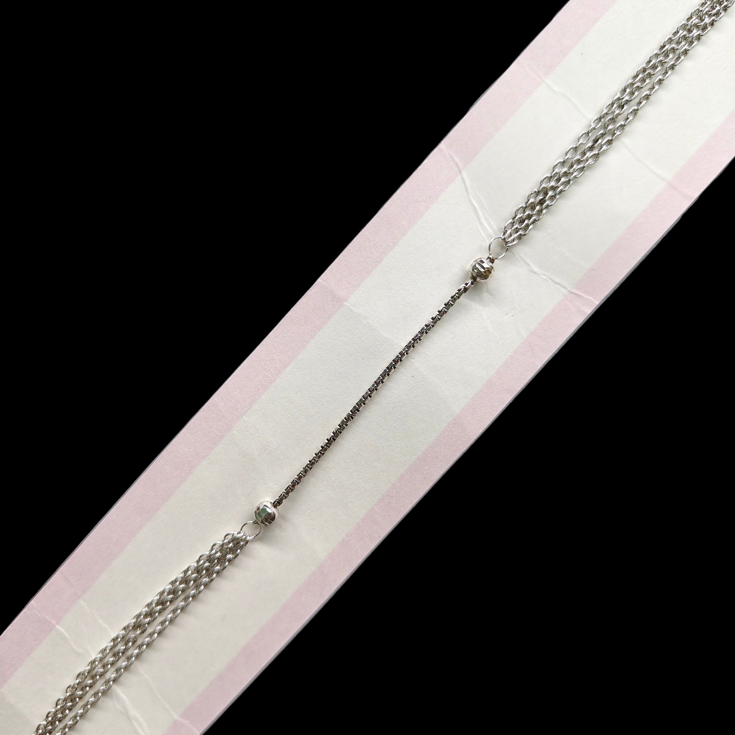 SILVER WRISTLET - BANKOK IMPORTED HALLMARK 925 SILVER WRISTLET FOR WOMEN 1 PIECE- (ADJUSTABLE FREE SIZE) SOLD ON MRP.