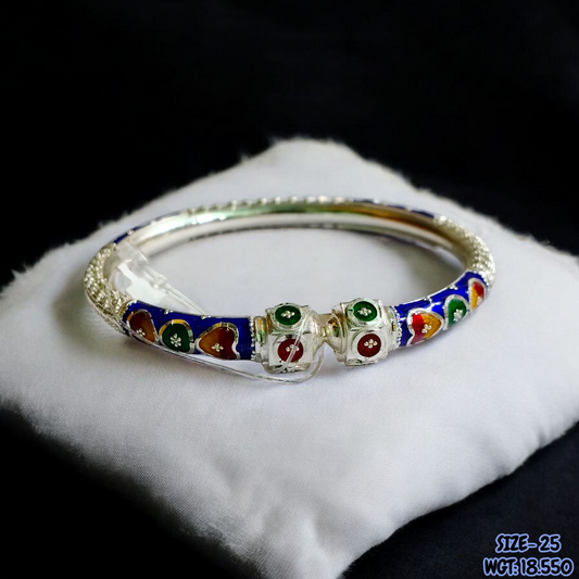 RAJLAXMI (SIZE 25) HALLMARK 925 SILVER BALA (MANIPUR DESIGN) APPROX WGT: 18.550 GM (1 PIECE) FOR REGULAR USE FOR WOMEN.