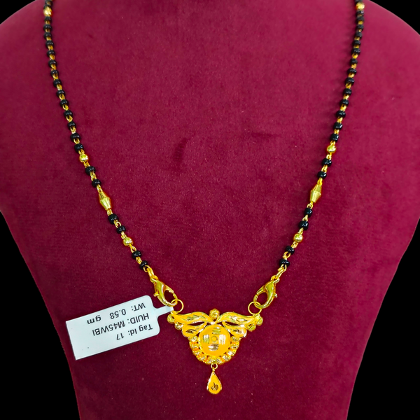 GOLD PENDANT- WGT: 0.580 GM APPROX 22KT HUID HALLMARK GOLD PENDANT MANGALSUTRA 1 PIECE WITH TASSEL.