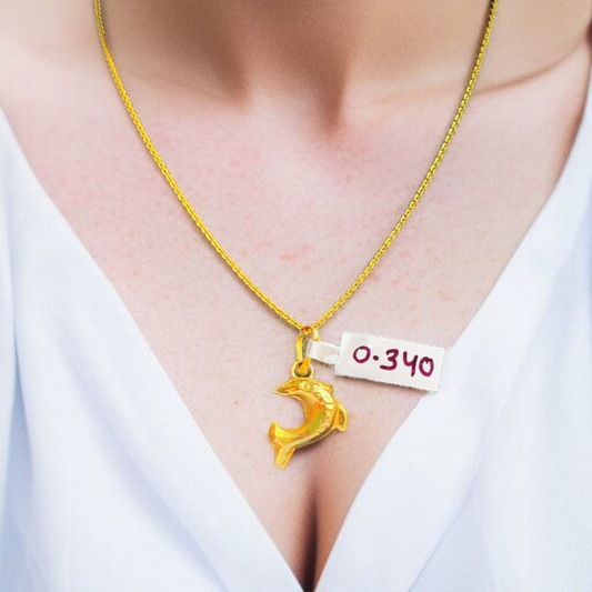 (GLKD) LOCKET WGT: 0.340 GM APPROX KDM GOLD LOCKET 1 PIECE (50 TONCH) WITH ADJUSTABLE TASSEL FOR GIFTING PURPOSE (CHAIN NOT INCLUDED).