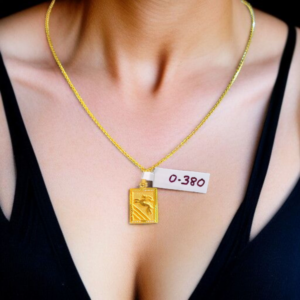 (GLKD) LOCKET WGT: 0.380 GM APPROX KDM GOLD LOCKET 1 PIECE (50 TONCH) WITH ADJUSTABLE TASSEL FOR GIFTING PURPOSE (CHAIN NOT INCLUDED).
