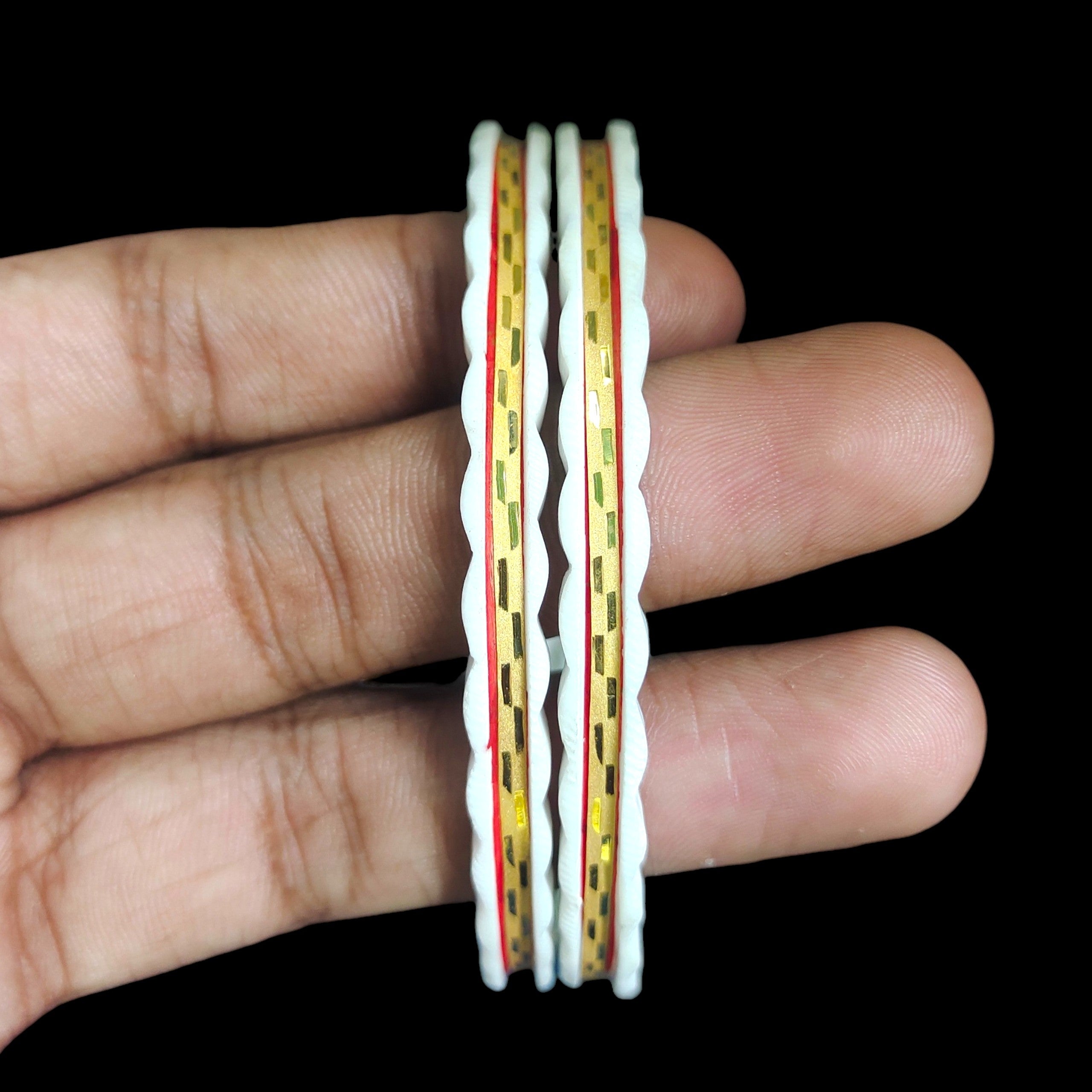 GSB9K- SIZE:28 (WGT: 0.750 GM APPROX) BIS CERTIFIED HUID HALLMARK 375 9KT GOLD SAKHA BADHANO 1 PAIR FOR WOMEN (CHILA PATH DESIGN) NOT FOR REGULAR USE.