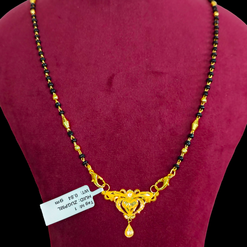 GOLD PENDANT- WGT: 0.840 GM APPROX 22KT HUID HALLMARK GOLD PENDANT MANGALSUTRA 1 PIECE WITH TASSEL.