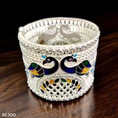 SILVER BANGLES- CERTIFIED HALLMARK 925 SILVER CHUR 1 PIECE APPROX WGT: 52.300 GM FOR BEAUTIFUL WOMEN.